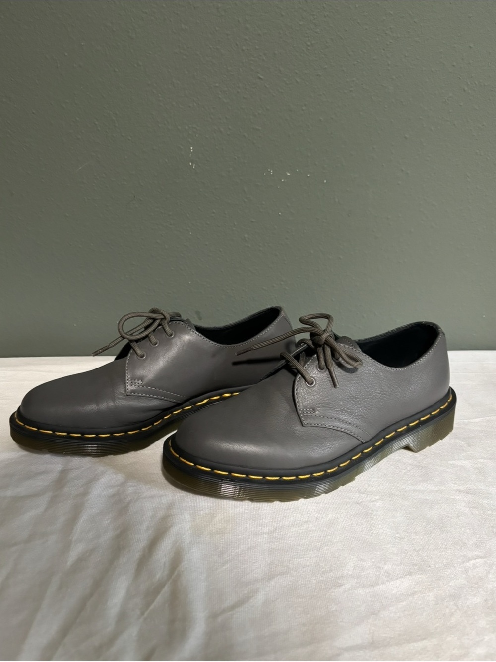 Dr. Martens 1461 Gray Leather Oxford Shoes Women’s 7 EU 38